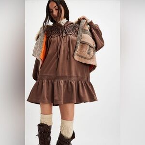 NWT Marty Smocked Mini Dress Sz L